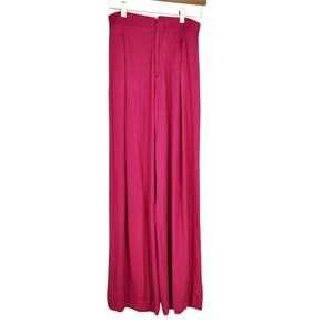 Zara Satin High Waist Dress Pants – Bright Pink – Size M